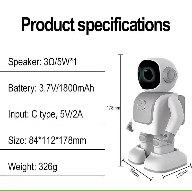 Popular Orange Dance Robot 2nd Gen Programming Educational Robot Companion Robots Voice Command for Kids Gifts