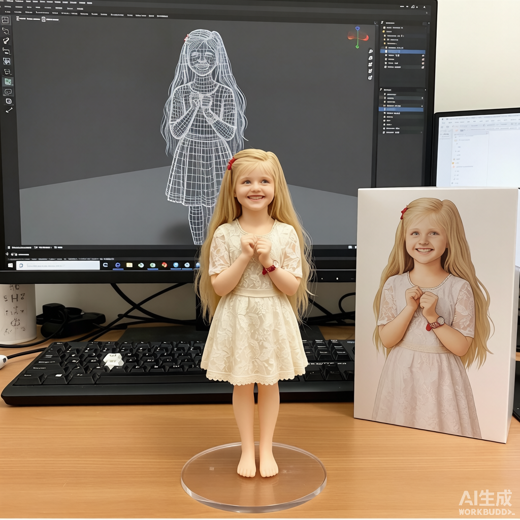 Children Style Figurine (Variant 3) - Custom 3D Portrait