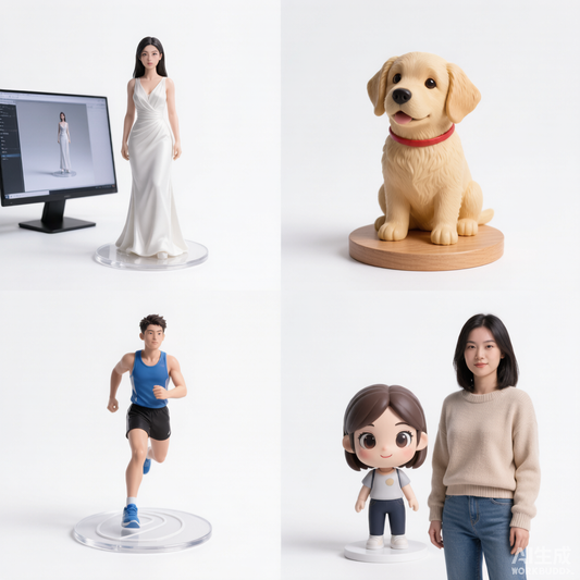 Mixed Style Figurine (Variant 3) - Custom 3D Portrait