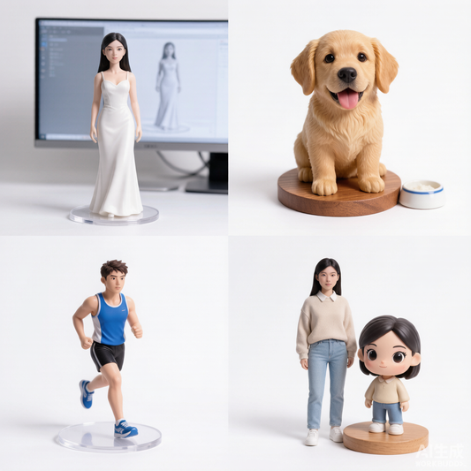 Mixed Style Figurine (Variant 4) - Custom 3D Portrait