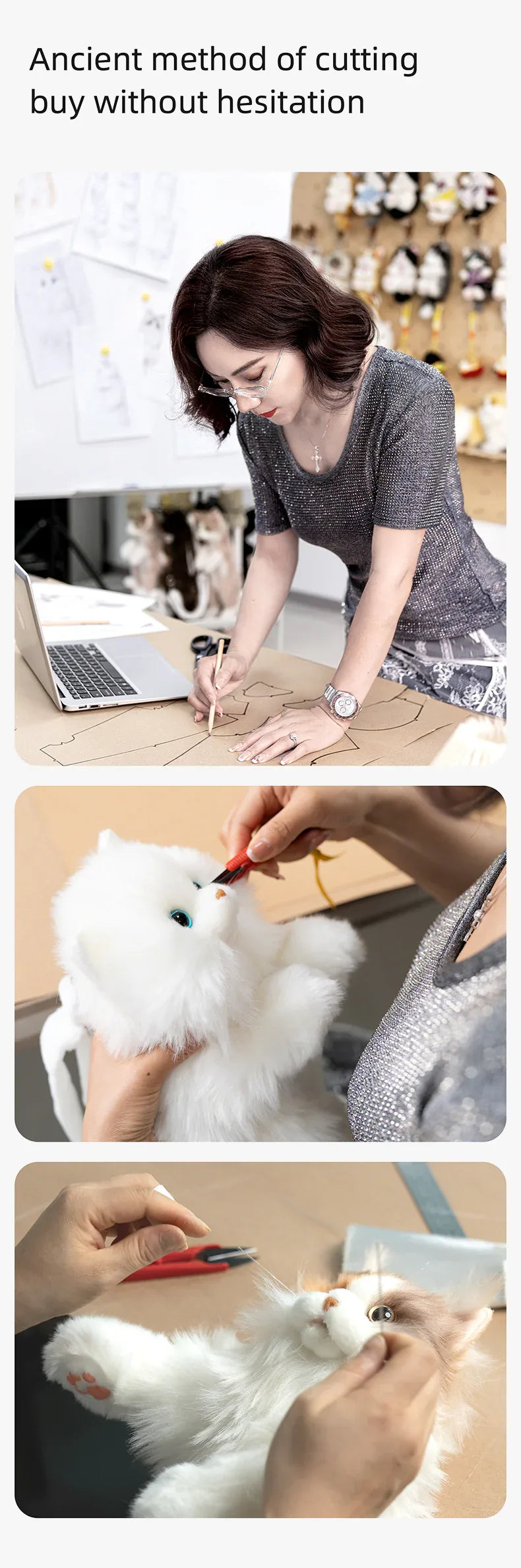 Simulation Black Yellow Calico Tiger Tail Cat Plush Backpack PP Cotton Filling Cute New Unique Fashion Cat-shaped Backpack