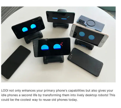 Hot Selling Looi Robot AI Intelligent Robot for Phone Accompany Desk Toy