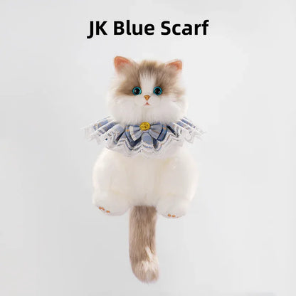Convenient Medium Sitting Cat Simulation Cute Stylish Lifelike Plush Cat Backpack for Adults/Kids