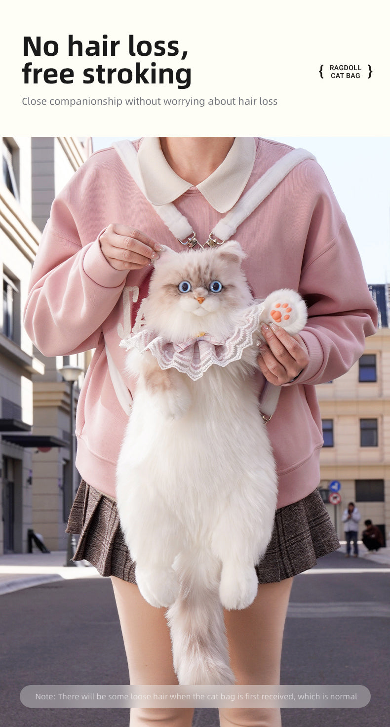 Wholesale Cute Coffee Bobcat Pattern Simulated Lynx Cat Unique Design Lightweight Plush Doll Backpack for Girls Women