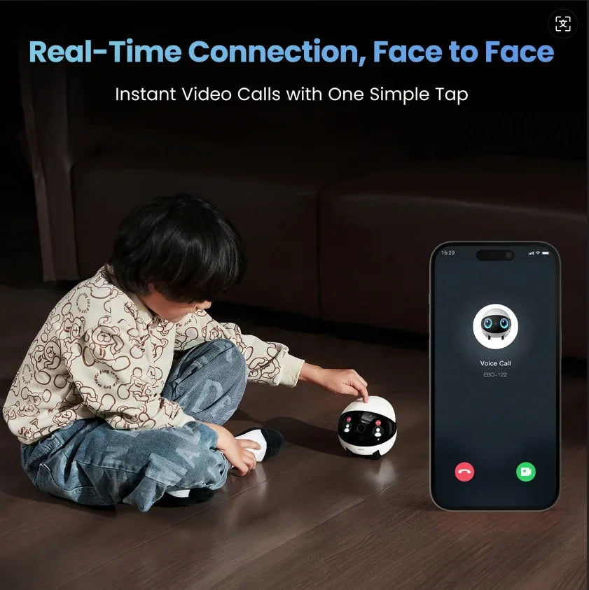 EBO Air 2 Plus Ai Intelligence Robot Video Call Patrol Function With Camera Companion Robot for Family