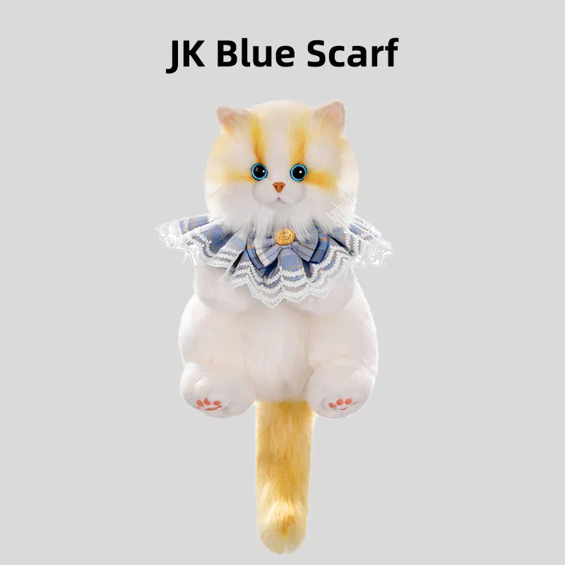 Convenient Medium Sitting Cat Simulation Cute Stylish Lifelike Plush Cat Backpack for Adults/Kids