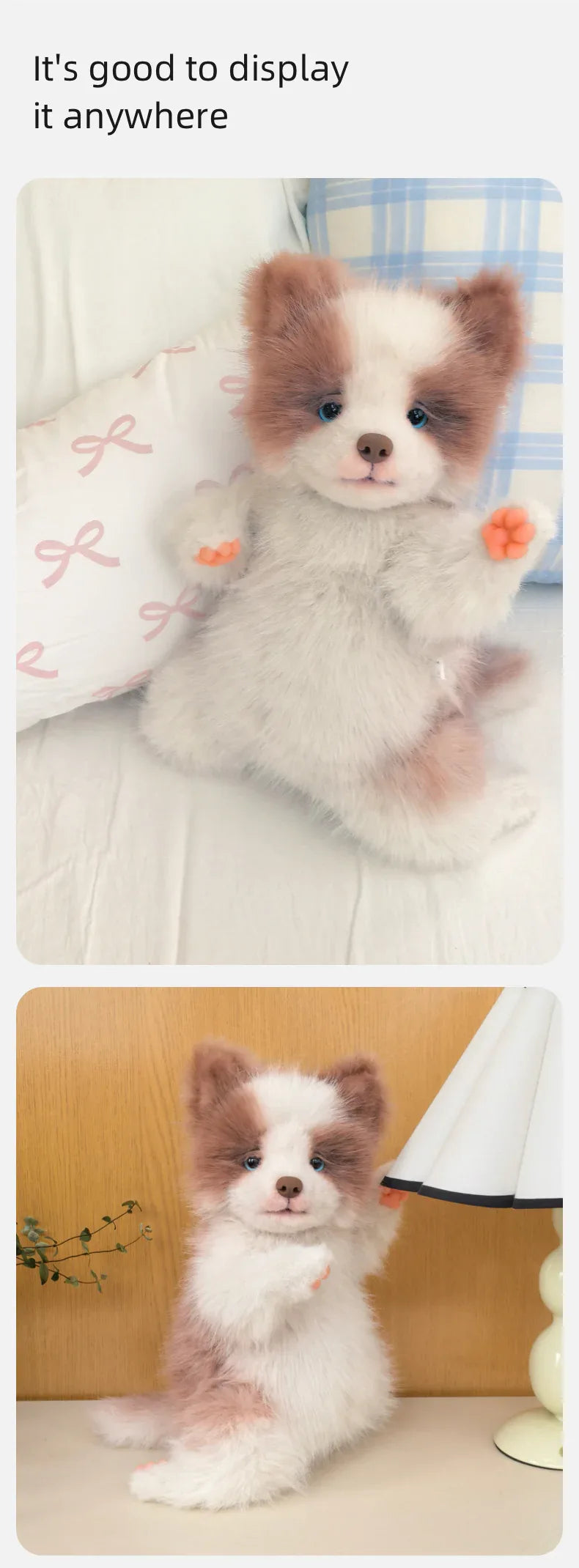 New Arrival Plush Adjustable Simulated Soft Plush Meteorite Border Collie Doll Cute Stress-Relieving Companionable Plush Toy