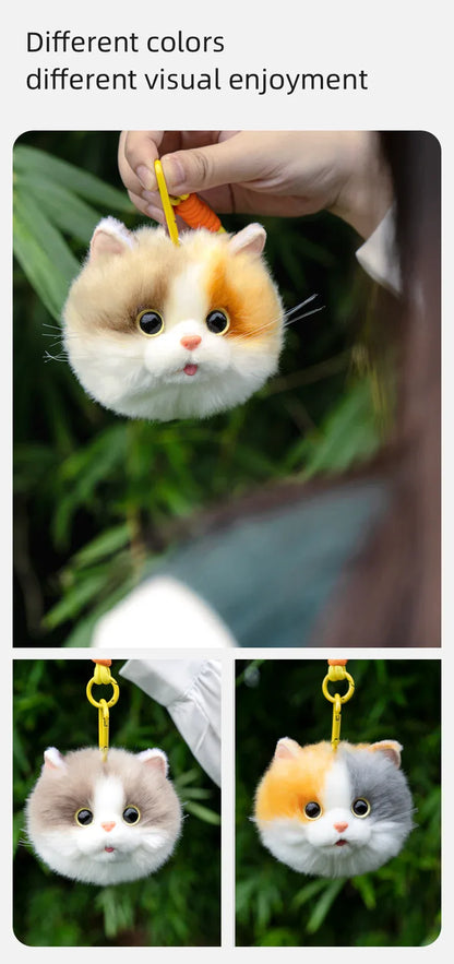 Detachable Simulated Cat Head Pendant Crossbody Bag Portable Lightweight Large Capacity Handbag