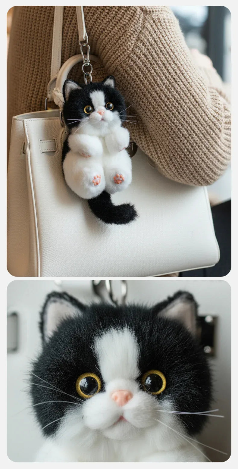 Soft Simulated Dog Mini Plush Animal Keychain Pendant Cute Unique Dog Design Keychains/Bag Charm for Christmas Gift