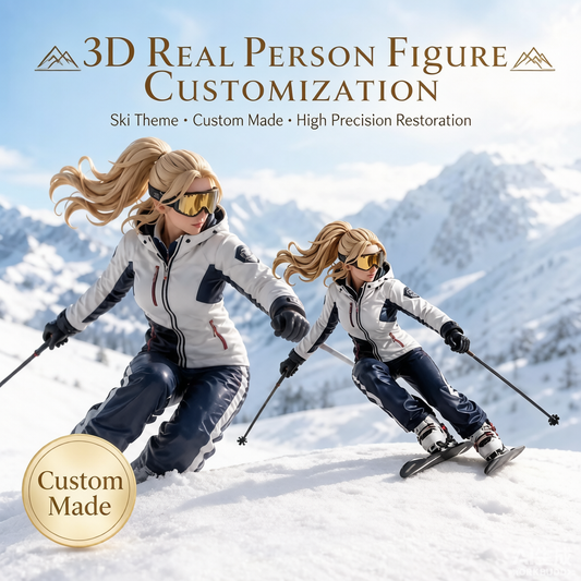 Ski Style Figurine (Variant 4) - Custom 3D Portrait