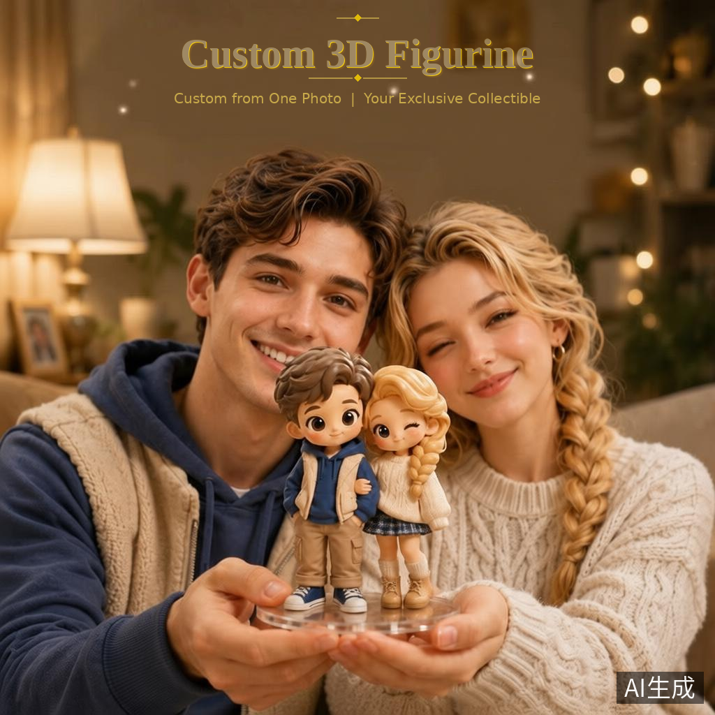 Couple Style Figurine (Variant 3) - Custom 3D Portrait