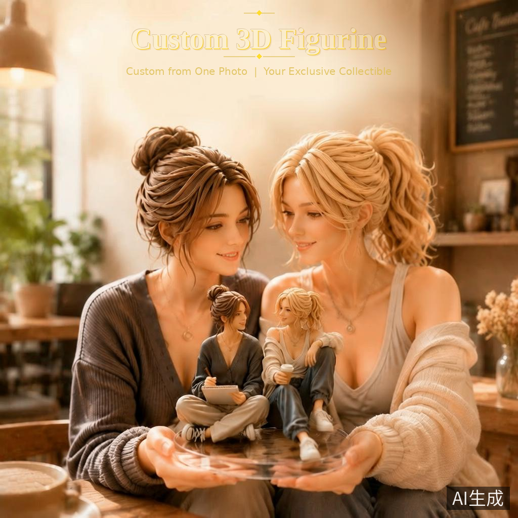 Friends Style Figurine (Variant 2) - Custom 3D Portrait