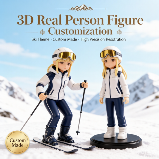 Cartoon Style Figurine (Variant 3) - Custom 3D Portrait