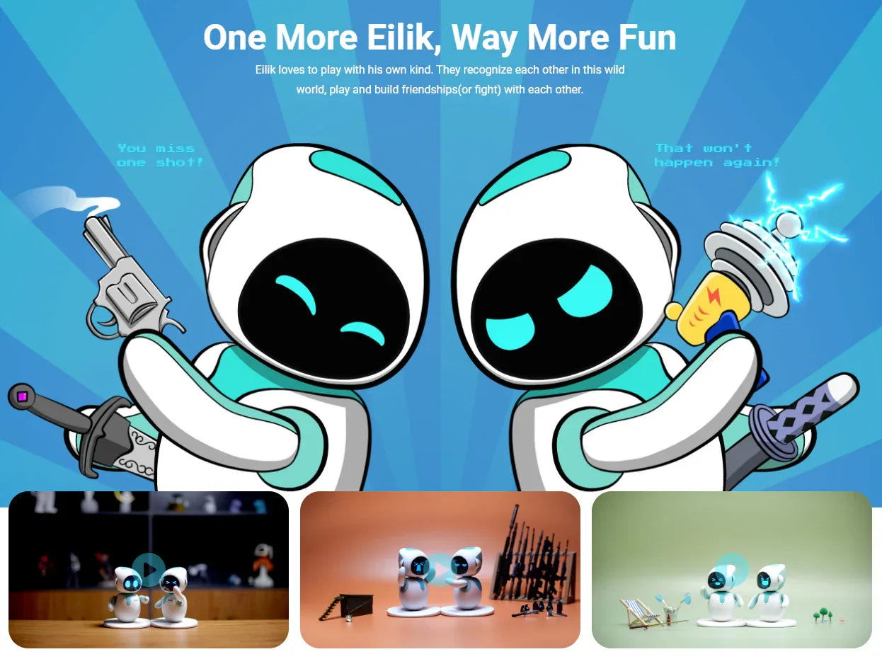 New Toys Emo Toy Robot a Interactive Intelligent Companion of Pet Robot Children Accompany Blue