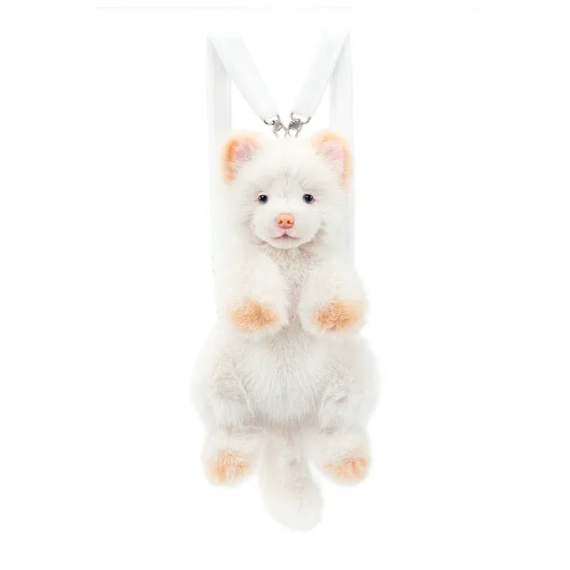 Simulated Chinese Chow Chow Dog Soft 3d Plush Backpacks Stitch Plush Toy with Removable Backpack