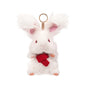 Super Realistic Angora Rabbit Plush Bag Charm Keychain Long Fur Bunny Pendant Polyester & Premium Silk Cotton Filling