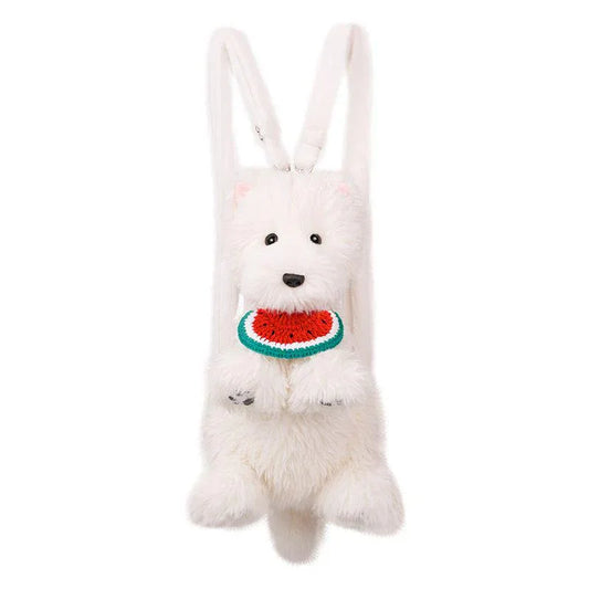 Dropshipping Gift West Highland Backpack Dog Doll Plush Toy Girls and Birthday Gifts