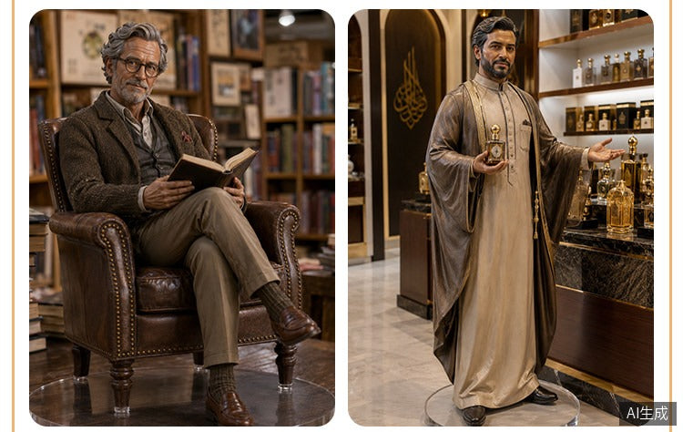 Custom Single Figurine – Western Style – 3D Portrait From Your Photo