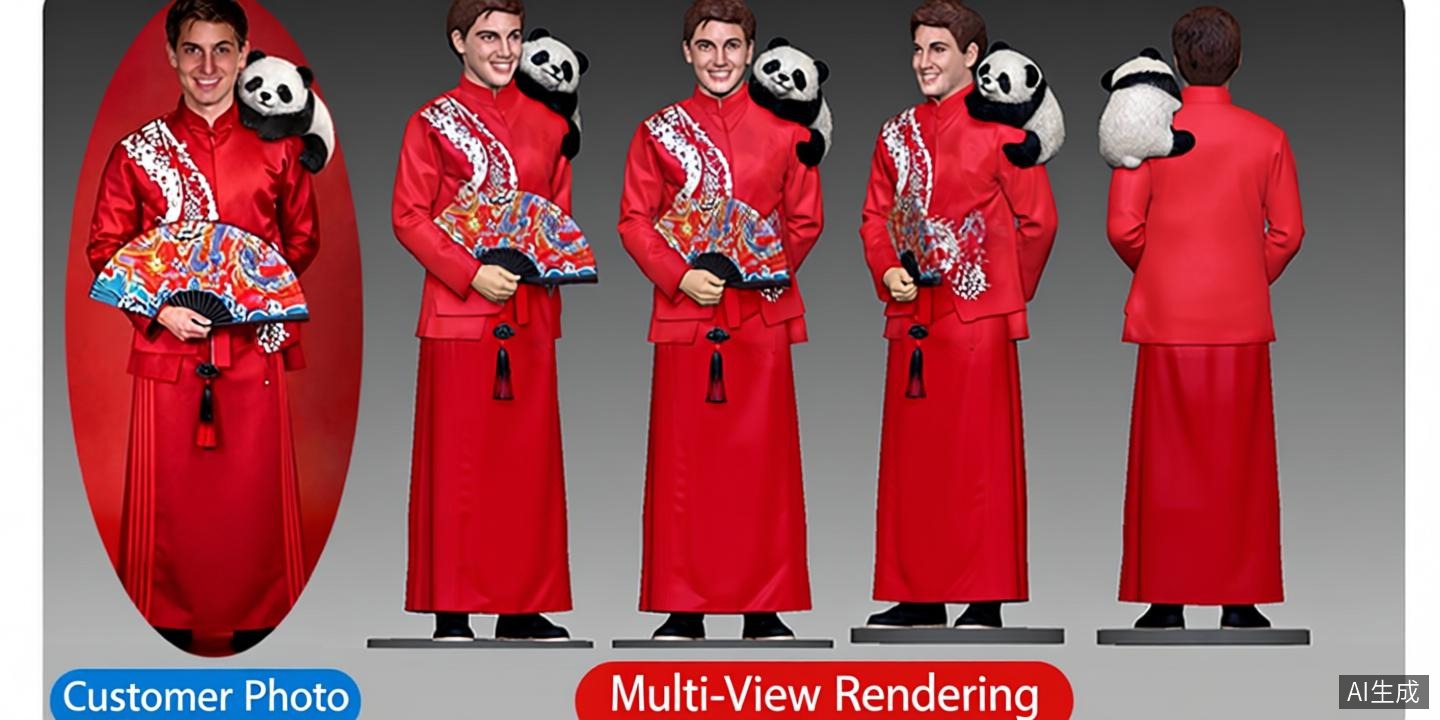Custom Single Figurine – Western Style – 3D Portrait From Your Photo