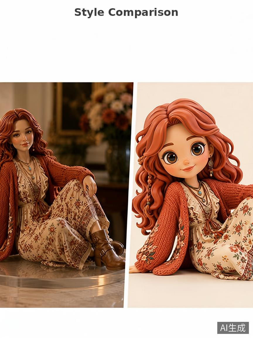 Custom Single Figurine – Western Style – 3D Portrait From Your Photo