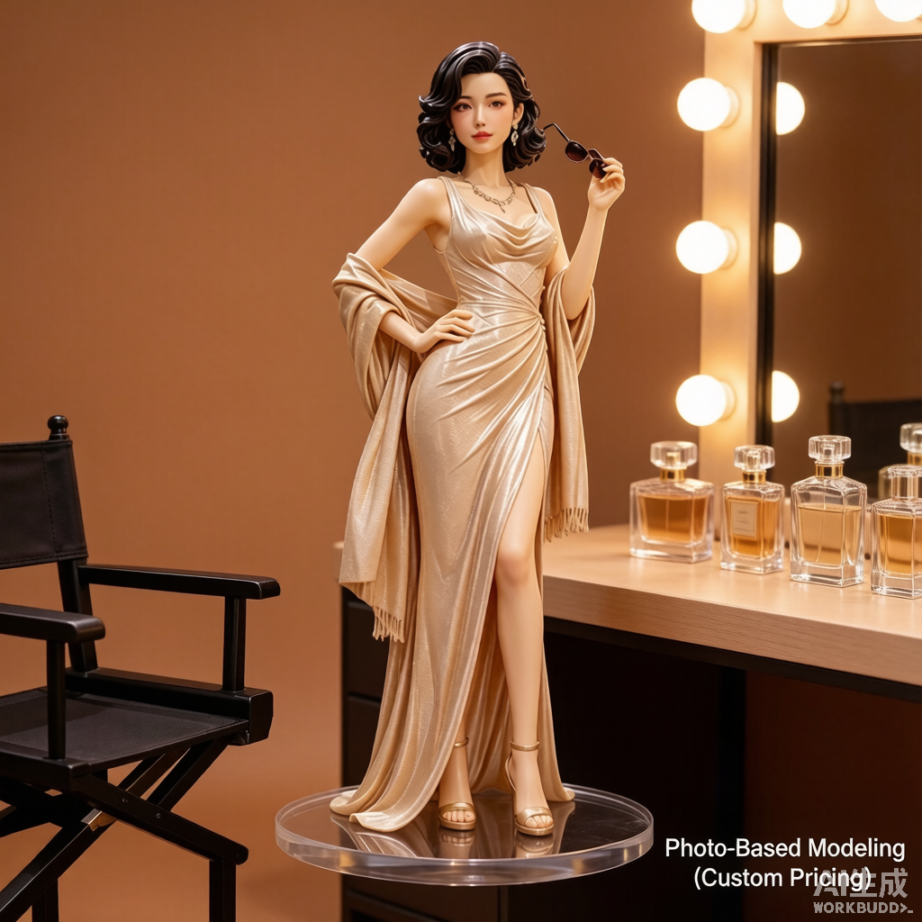 Custom Single Figurine – Asian Style (A) – 3D Portrait From Your Photo