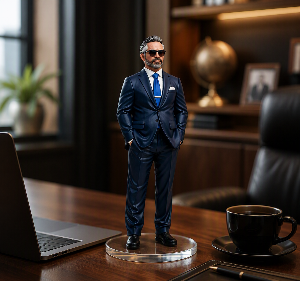 Executive Portrait Figurine – Custom 3D Business Tribute Statue From Your Photo
