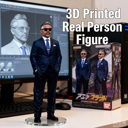Custom Single Figurine – Western Style – 3D Portrait From Your Photo