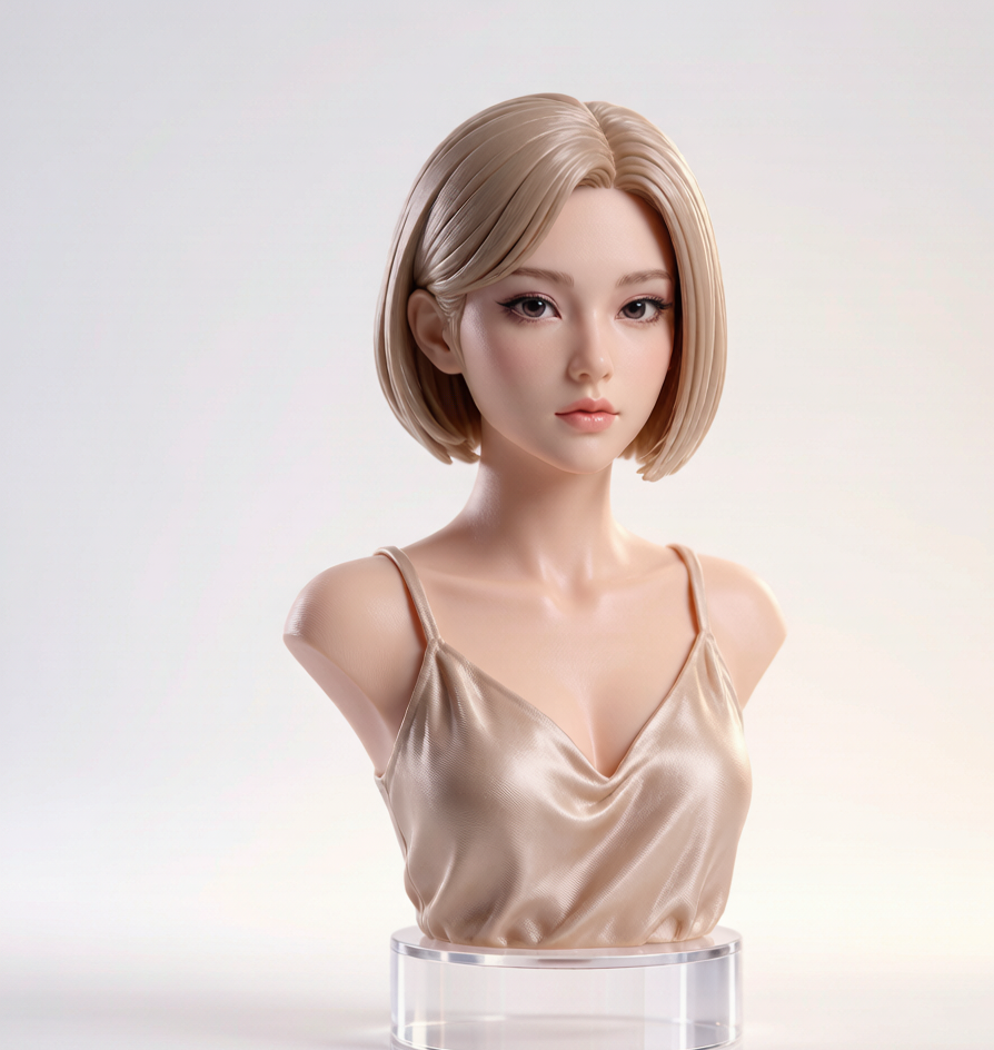 Half-Body Bust Figurine – Custom 3D Professional Portrait From Your Photo (Style A)