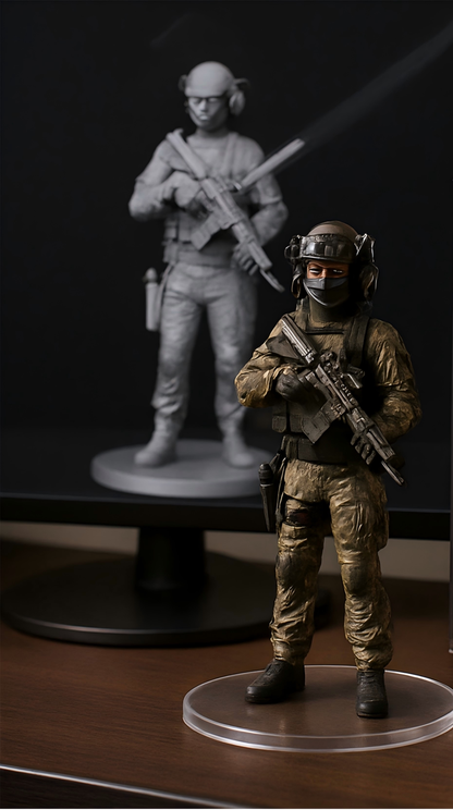Uniform & Profession Tribute Figurine – Custom 3D Portrait in Uniform